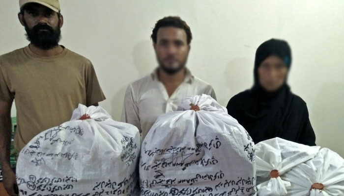 کراچی، حب ریور روڈ پر کار سے منشیات برآمد، خاتون سمیت دو ملزمان گرفتار