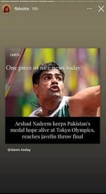 Celebrities laud Olympian Arshad Nadeem for qualifying as a finalist in Tokyo Olympics