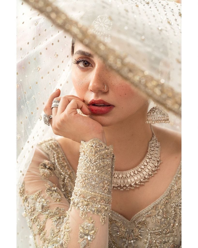 Mahira Khan looks like a dream in all-white bridal ensemble