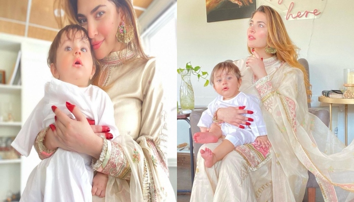 Naimal Khawar, son Mustafa’s twinning in white throwback pic wins hearts on internet