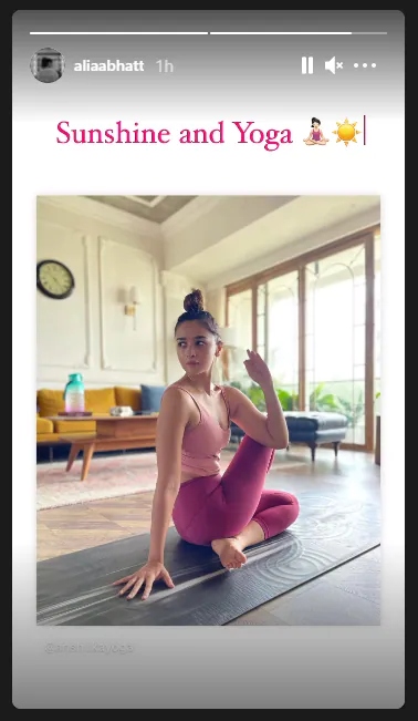 A glimpse into Alia Bhatt's 'twist and glow' yoga mantra