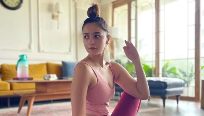 A glimpse into Alia Bhatt's 'twist and glow' yoga mantra