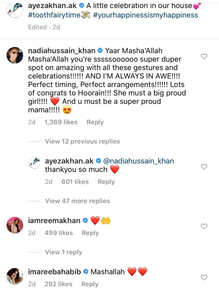 Ayeza Khan, Danish Taimoor celebrate daughter Hoorain’s tooth fairy day