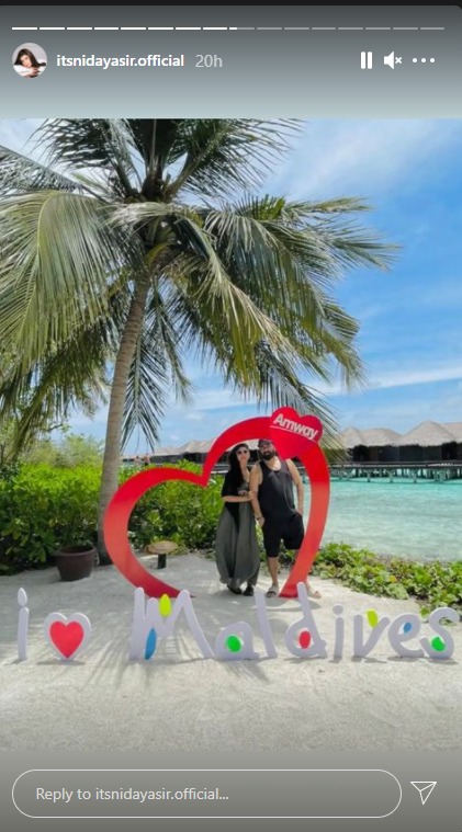 ندا اور یاسر چھٹیاں منانے مالدیپ پہنچ گئے