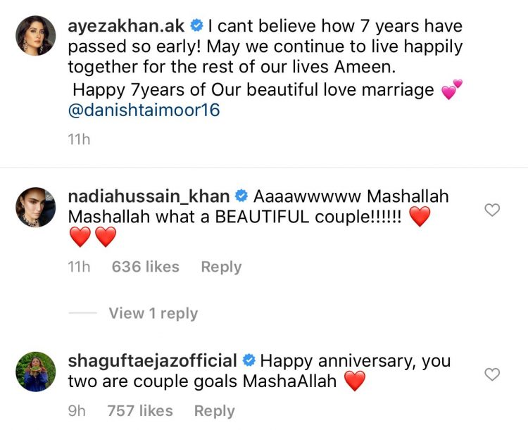 Ayeza Khan, Danish Taimoor leave fans in awe with stunning wedding anniversary bash