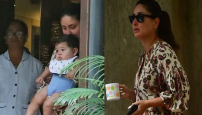 Kareena Kapoor spotted kissing baby Jeh before leaving house: See Photos