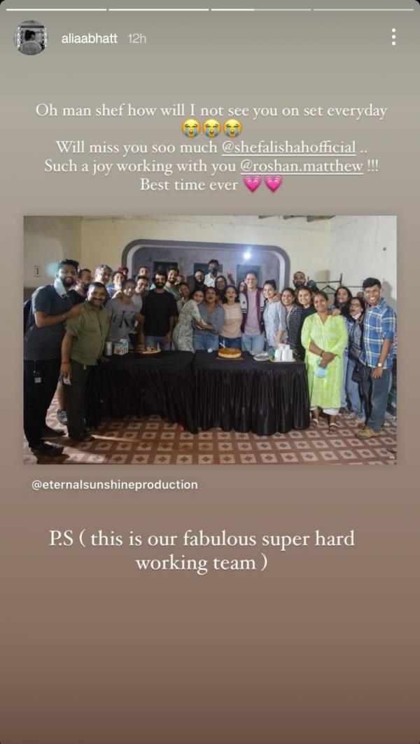 Shefali Shah shares BTS snaps with co-stars as she wraps up shoot for ‘Darlings’