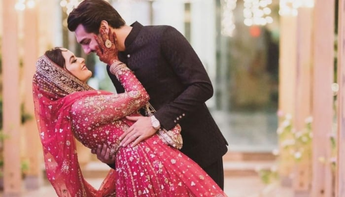 Celebrities spotted at Minal Khan, Ahsan Mohsin Ikram's glamorous wedding ceremony