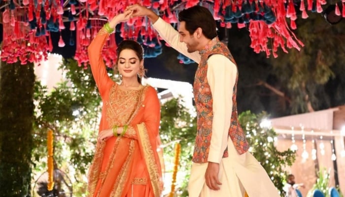 Ahsan Mohsin Ikram and Minal Khan’s dance video from Dholki goes viral