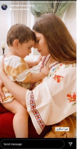 Naimal Khawar cuddles with her son Mustafa in latest loved-up photo