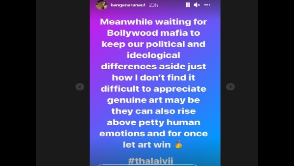 Kangana Ranaut lambasts ‘Bollywood mafia’ for not supporting ‘Thalaivii’