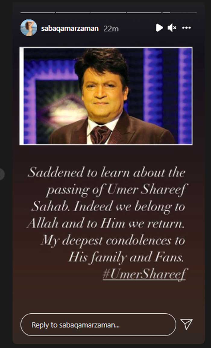 Celebrities mourn loss of comedy legend Umer Sharif, bid tearful farewell to memorable era