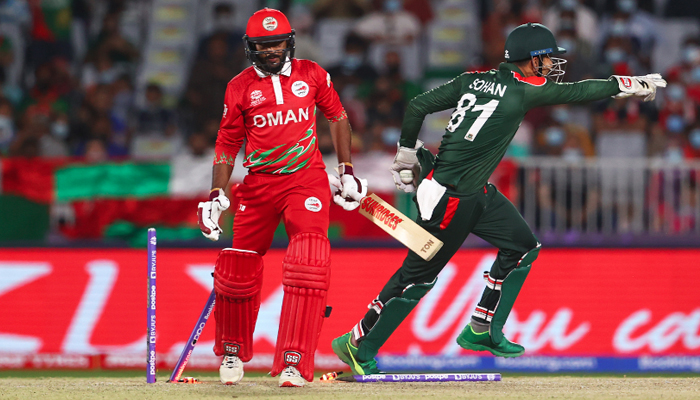 ٹی ٹوئنٹی ورلڈکپ: بنگلادیش نے عمان کو 26 رنز سے شکست دیدی