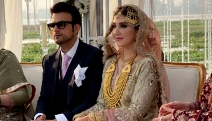 In Pictures: A glimpse into Usman Mukhtar  & Zunaira Inaam’s dreamy wedding