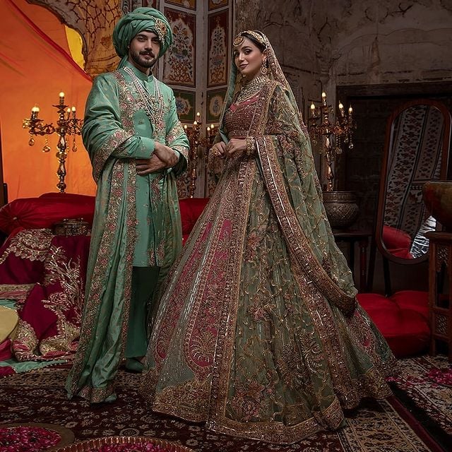 ‘Khat-e-Ishq’ : Aima Baig, Shahbaz Shigri gear up for bridal campaign shoot 