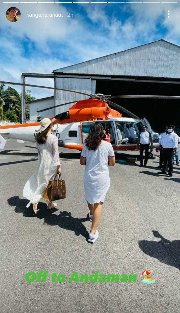 Kangana Ranaut gets a grand musical welcome by staff in Andaman