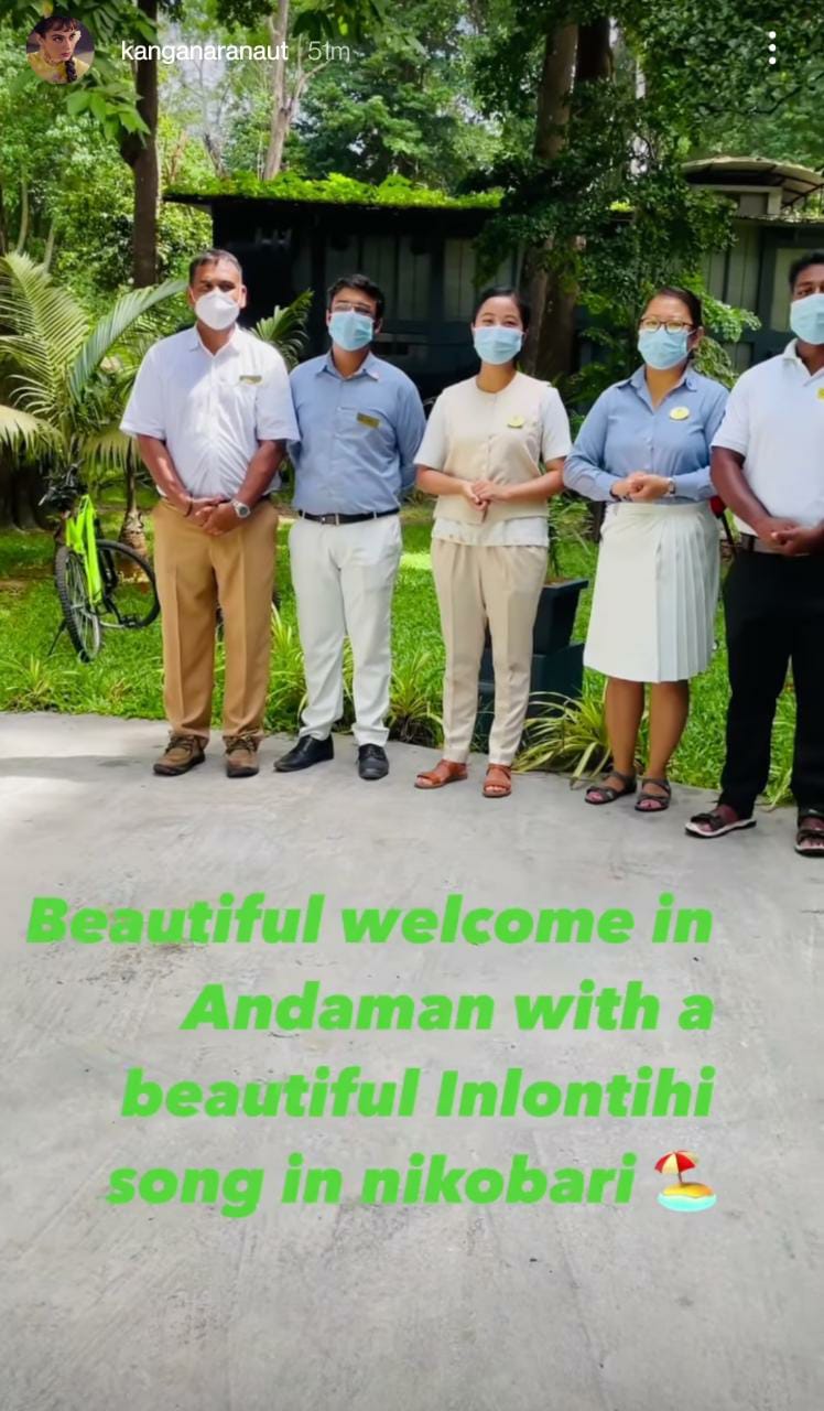 Kangana Ranaut gets a grand musical welcome by staff in Andaman