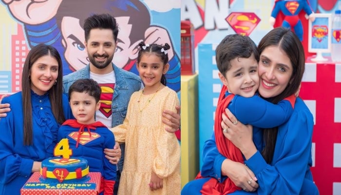 Ayeza Khan, Danish Taimoor celebrate son Rayan’s 4th birthday in true Superman style