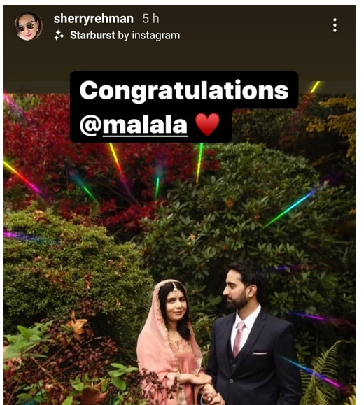 Celebrities across the globe congratulate Malala on tying the knot