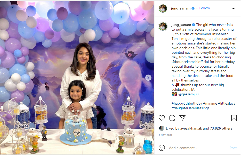 Inside Sanam Jung’s daughter Alaya’s Abominable-themed birthday bash 