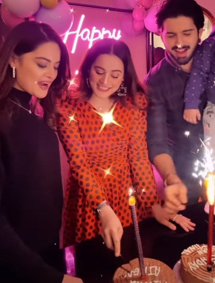 Inside Aiman and Minal Khan's midnight birthday surprise bash