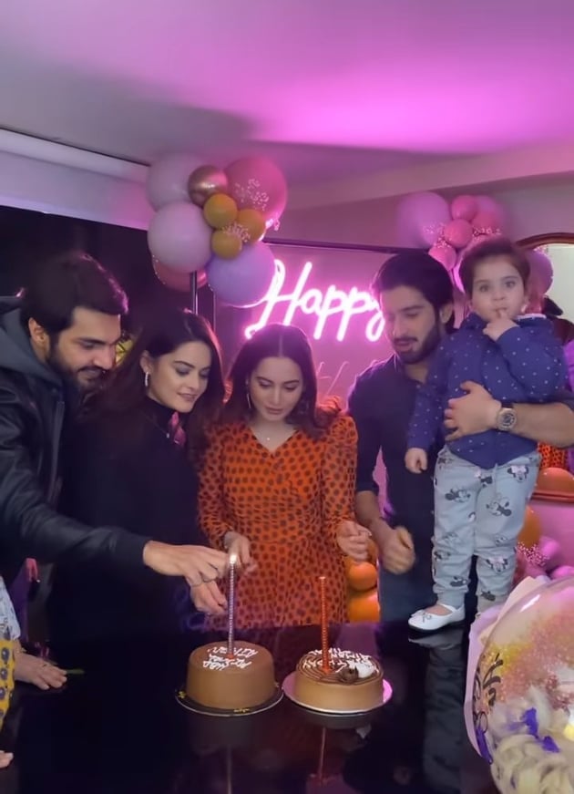 Inside Aiman and Minal Khan's midnight birthday surprise bash