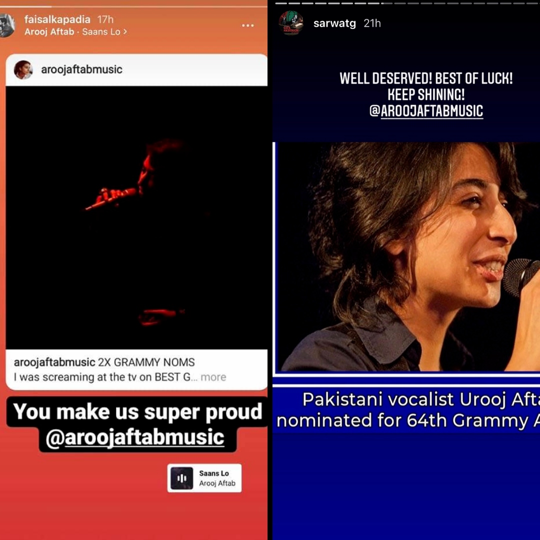 Celebrities praise Arooj Aftab after Grammy nomination 