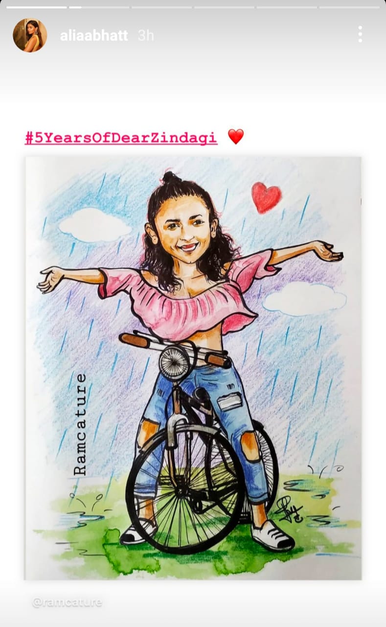 ‘Dear Zindagi’:Alia Bhatt marks 5 years of film in special way 