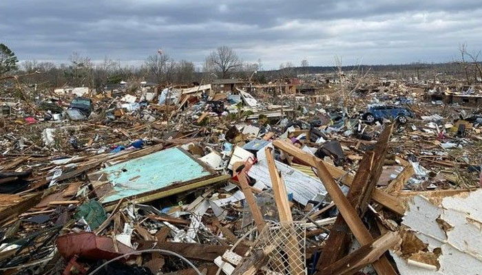 امریکا: طوفانی بگولوں سےتباہی، ہلاکتیں 94ہوگئیں