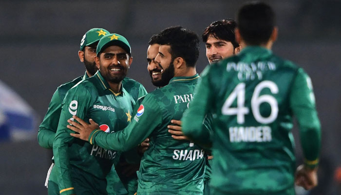 پاکستان کی ٹی ٹوئنٹی ٹیم کے کھلاڑی - فوٹو: اے ایف پی
