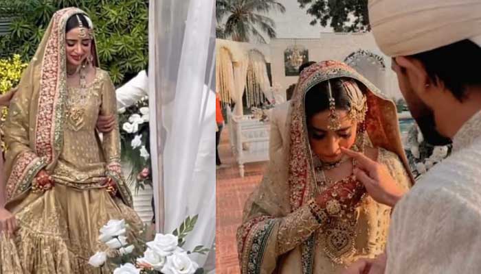 Saboor Aly, Ali Ansari glow with happiness on their elegant nikkah event: See Photos 