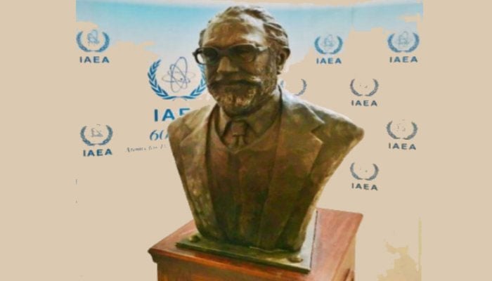 پاکستان کے پہلے نوبل انعام یافتہ ڈاکٹر عبدالسلام کا مجسمہ، فائل فوٹو