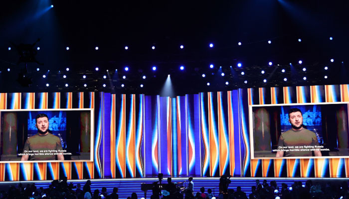 یوکرینی صدر کی گریمی ایوارڈز کی تقریب میں شرکت