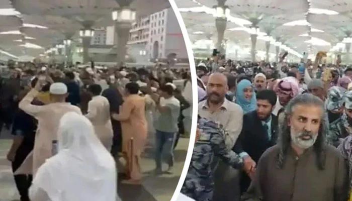 کراچی، مسجد نبویؐ میں پیش آئے واقعے کیخلاف احتجاج