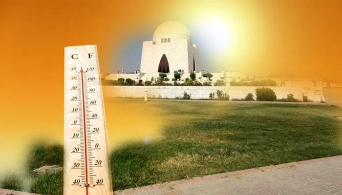کراچی میں ہوا میں نمی کا تناسب زائد ہونے سے درجہ حرارت کی شدت زیادہ محسوس ہو رہی ہے