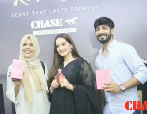 Inside Aiman Khan's perfume launch at Chase departmental store