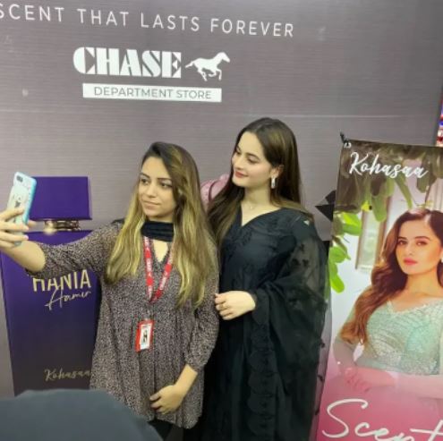 Inside Aiman Khan's perfume launch at Chase departmental store