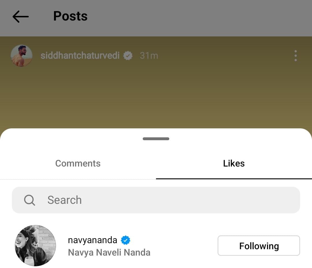 Siddhant Chaturvedi oozes charm in latest post, Navya Naveli Nanda reacts 