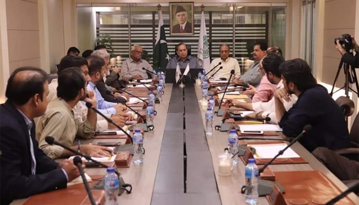 وزیرِ توانائی سندھ امتیاز شیخ کی زیرِ صدارت لوڈشیڈنگ کے حوالے سے کے الیکٹرک حکام کے ساتھ اجلاس ہوا —بشکریہ ٹوئٹر