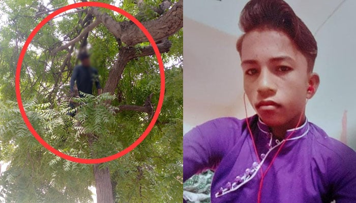 کراچی میں صفورہ چوک کے قریب ہندو نوجوان کی گلے میں پھندا لگی لاش درخت سے لٹکی ہوئی برآمد ہوئی ہے۔