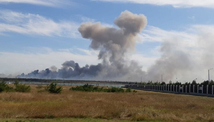 Explosions at Russian military airbase in Crimea, no casualties, Moscow
