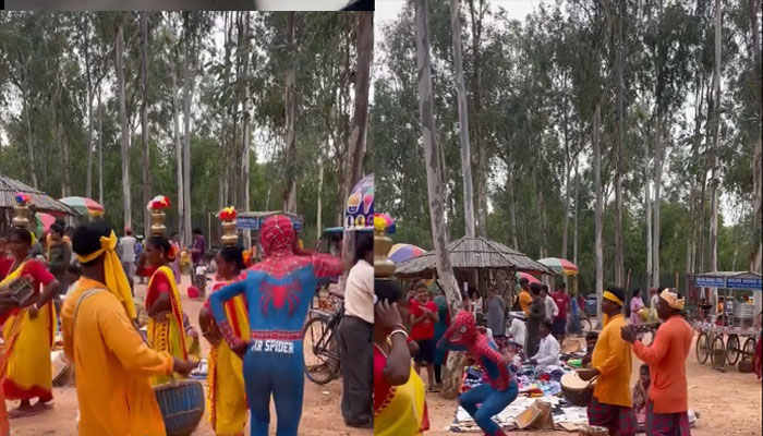 اسپائیڈر مین نے کیا بنگال کا روایتی رقص