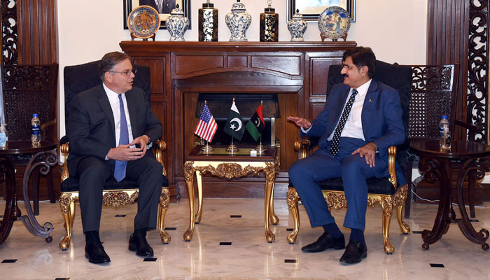 وزیراعلیٰ سندھ سے امریکی سفیر کی ملاقات، ایک ملین ڈالر امداد کا اعلان