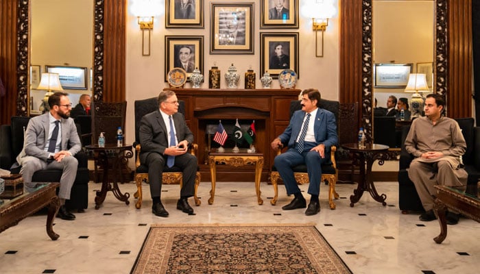 امریکی سفیر کی وزیراعلیٰ سندھ سے ملاقات - فوٹو بشکریہ امریکی قونصل خانہ کراچی / ٹوئٹر