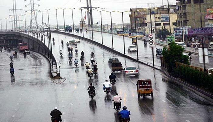 کراچی، مختلف علاقوں میں بارش کا سلسلہ جاری