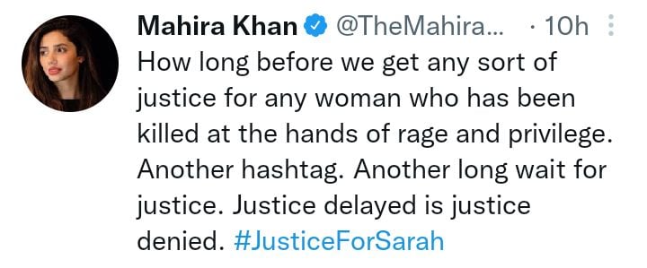 Pakistani actors raise slogans of justice for late Sarah Shahnawaz