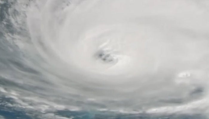 The video recorded from space of the dangerous cyclone IN is released