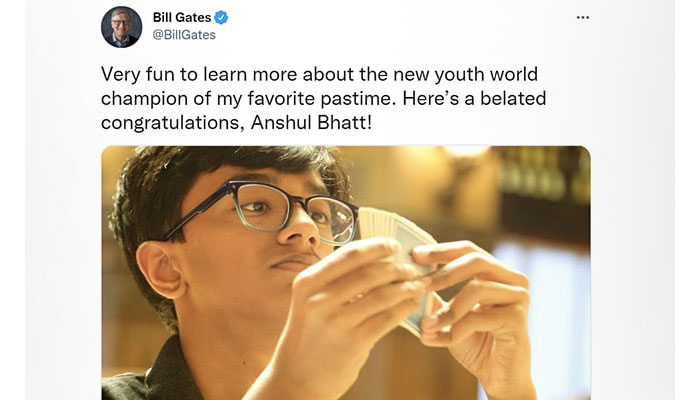 بل گیٹس نے بھارتی لڑکے کو مبارک باد کیوں دی؟