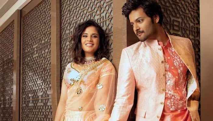 Richa Chadha, fiancé Ali Fazal go traditional for cocktail party: In Pics  