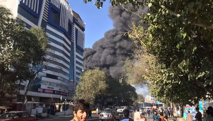 A fire broke out in 2 markets in the city of Kabul, Afghanistan